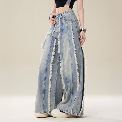 Adelina Frayed Wide-Leg Denim 1