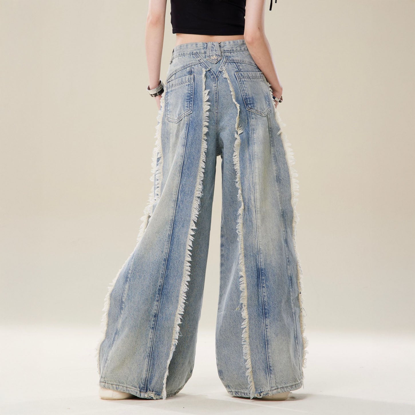 Adelina Frayed Wide-Leg Denim 3