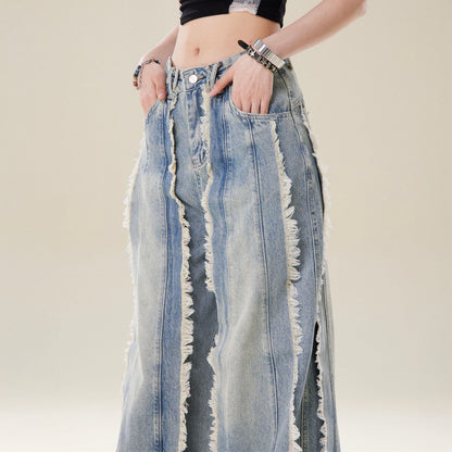 Adelina Frayed Wide-Leg Denim 4