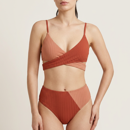 Bikini dwuczęściowe – Fason z panelami i majtki z wysokim stanem