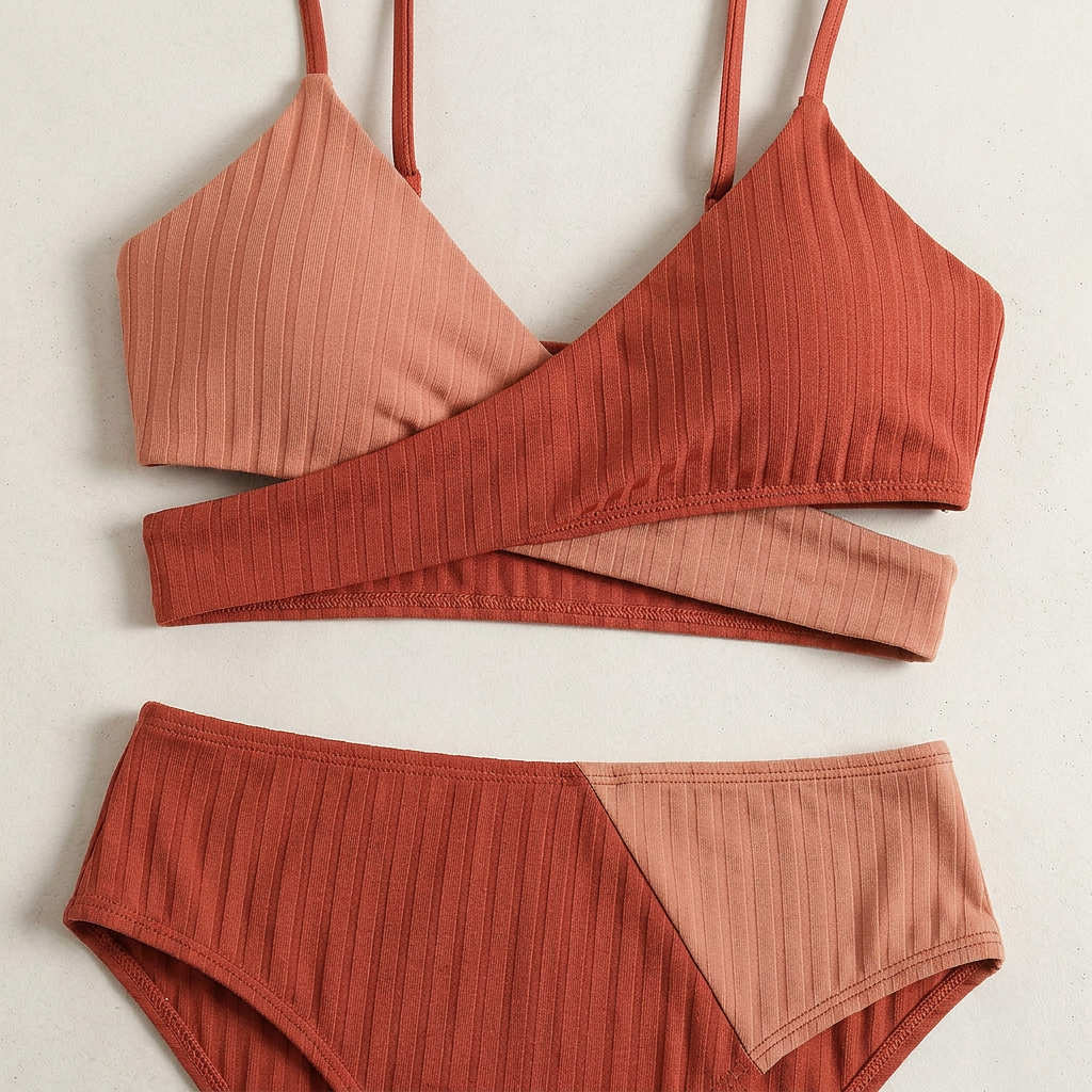 Bikini dwuczęściowe – Fason z panelami i majtki z wysokim stanem