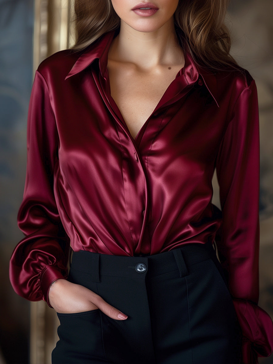 Bluzka damska satynowa | Elegancka, wygodna i uniwersalna 4