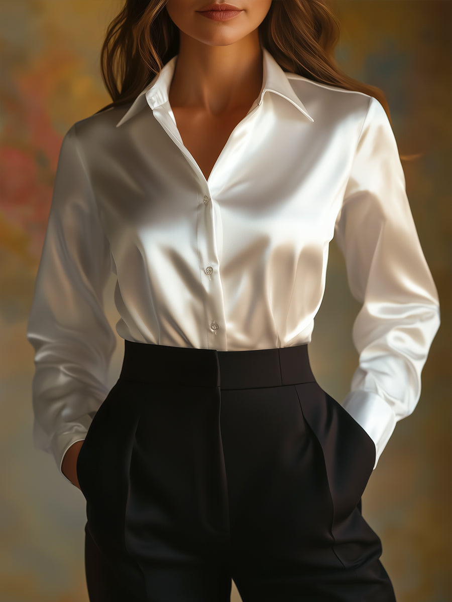 Bluzka damska satynowa | Elegancka, wygodna i uniwersalna 7