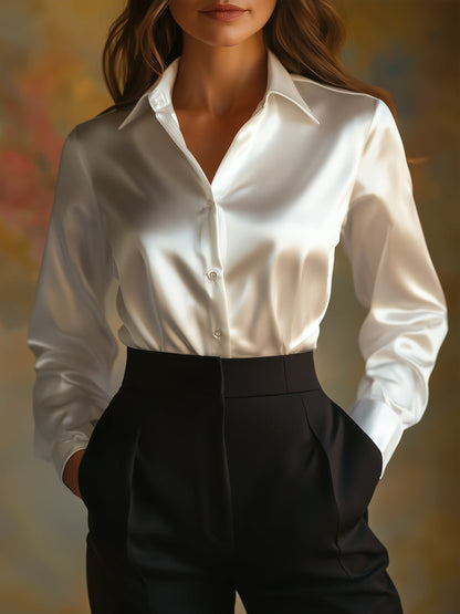 Bluzka damska satynowa | Elegancka, wygodna i uniwersalna 7