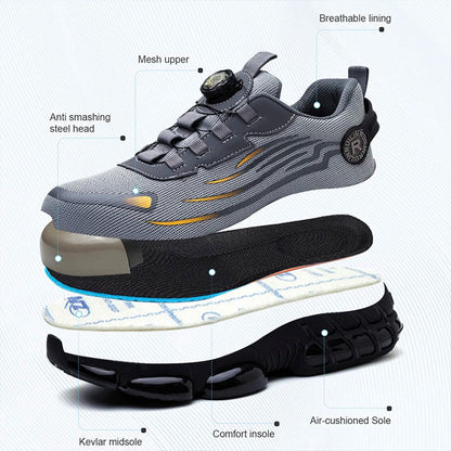 Buty robocze męskie z metalowym noskiem i podeszwą kevlarową 3
