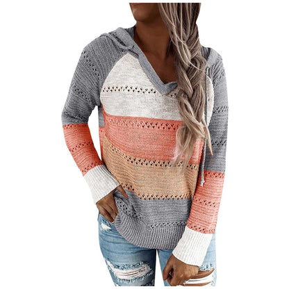 Damski Sweter z Kapturem w Stylu Boho 0