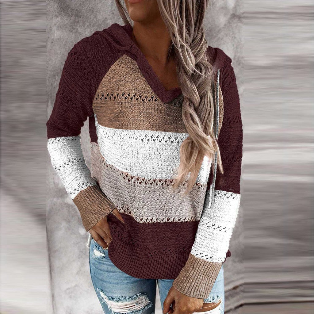 Damski Sweter z Kapturem w Stylu Boho 3