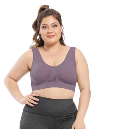 Sportowy biustonosz z elastycznego materiału - plus size 6