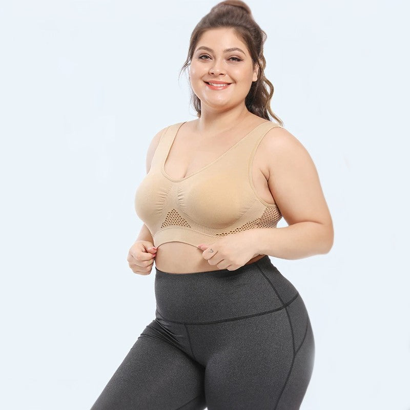 Sportowy biustonosz z elastycznego materiału - plus size 1