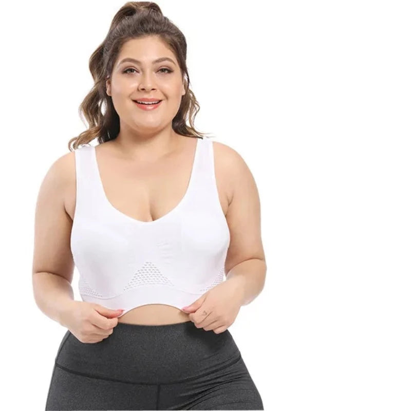 Sportowy biustonosz z elastycznego materiału - plus size 3