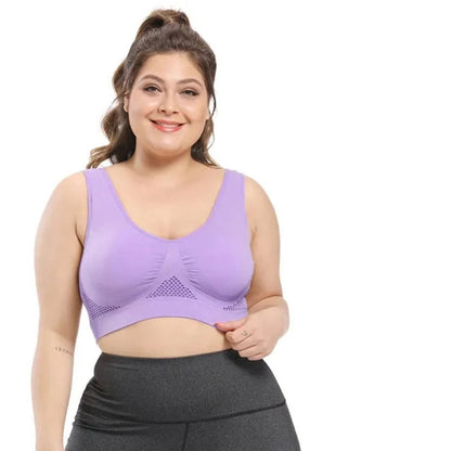 Sportowy biustonosz z elastycznego materiału - plus size 5