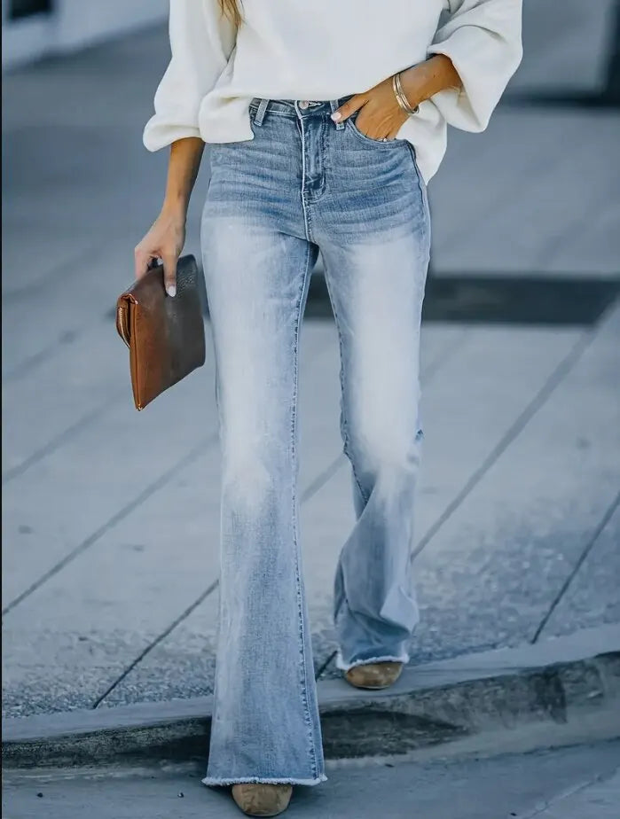 Damskie Spodnie Jeansowe Bootcut 0