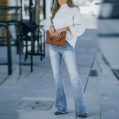 Damskie Spodnie Jeansowe Bootcut 3