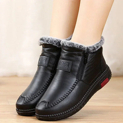 Damskie ocieplane buty zimowe z zamkiem i antypoślizgową podeszwą 1