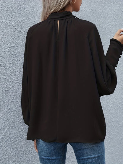 Elegancka bluzka z kokardką i falbankami 3