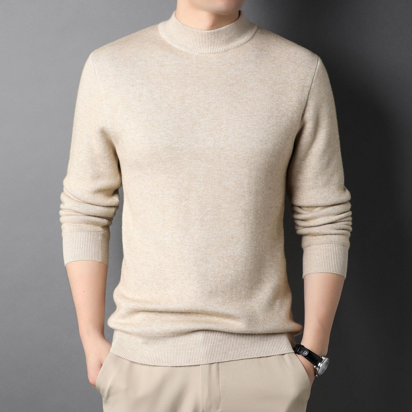Elegancki Męski Sweter z Półgolfem 1