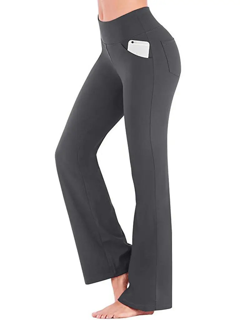 Eleganckie Spodnie Bootcut z Kieszeniami 0