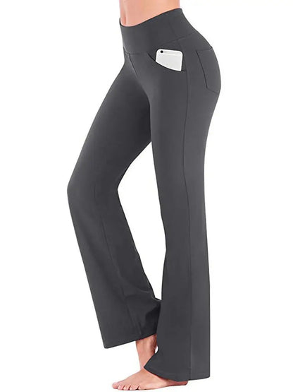 Eleganckie Spodnie Bootcut z Kieszeniami 0