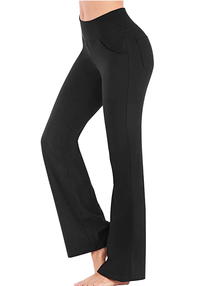 Eleganckie Spodnie Bootcut z Kieszeniami 5
