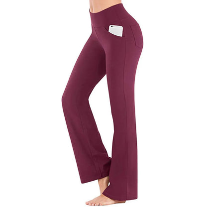Eleganckie Spodnie Bootcut z Kieszeniami 9