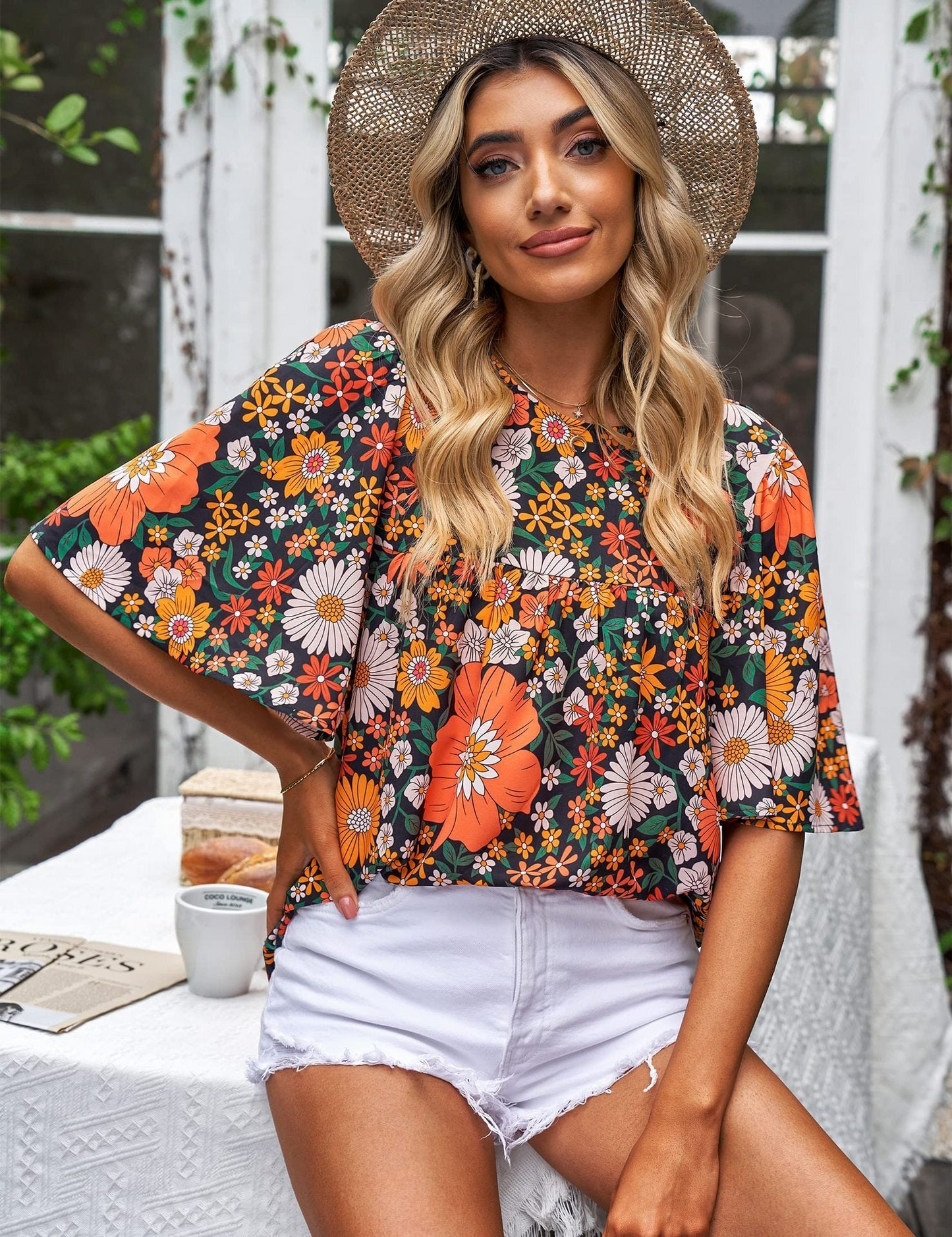 Esmeralda | Bluzka w kwiaty dla kobiet 4