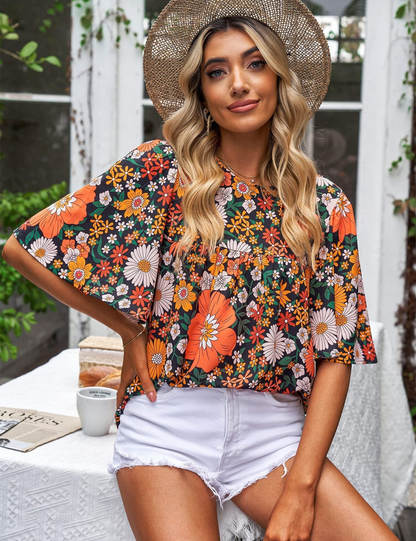 Esmeralda | Bluzka w kwiaty dla kobiet 4