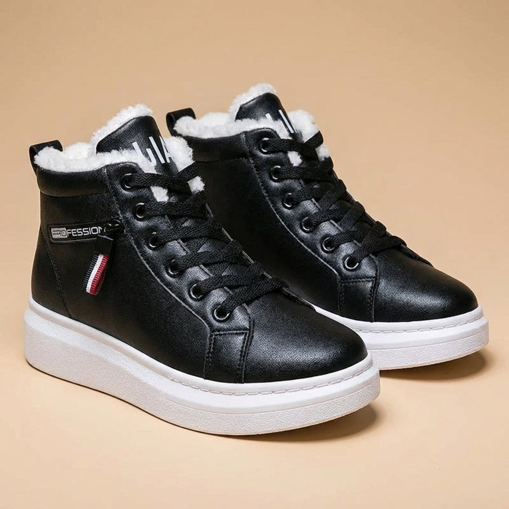 Damskie sneakersy za kostkę – Wyściółka z futra