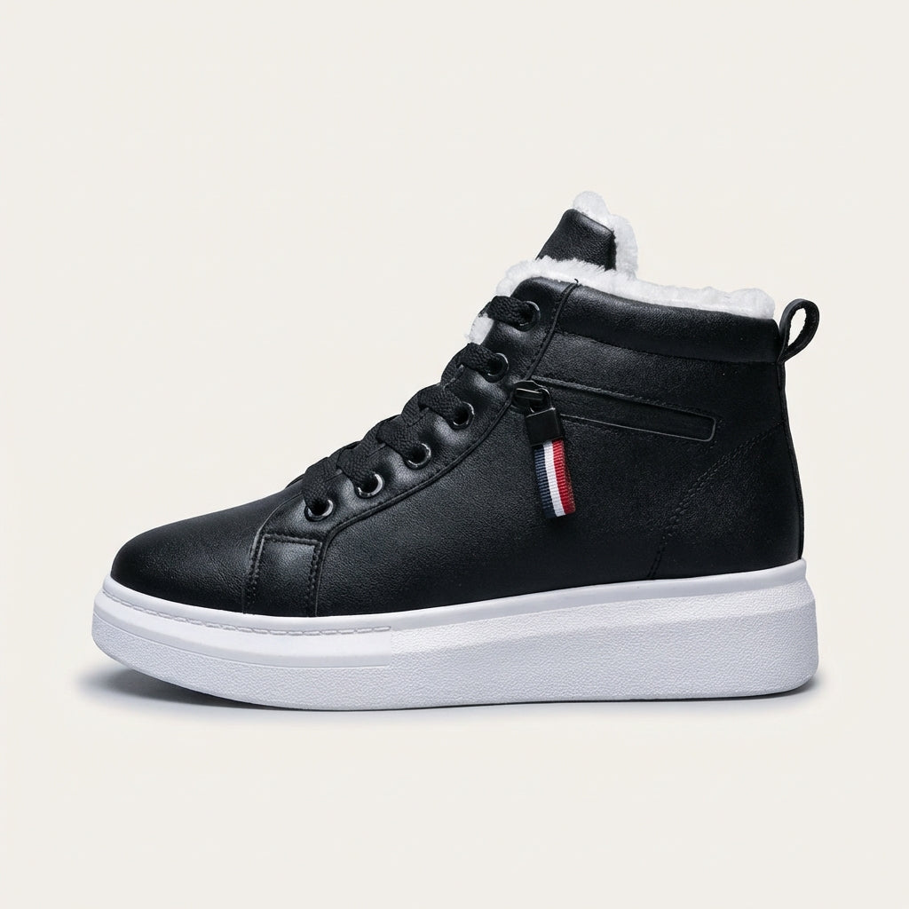 Damskie sneakersy za kostkę – Wyściółka z futra