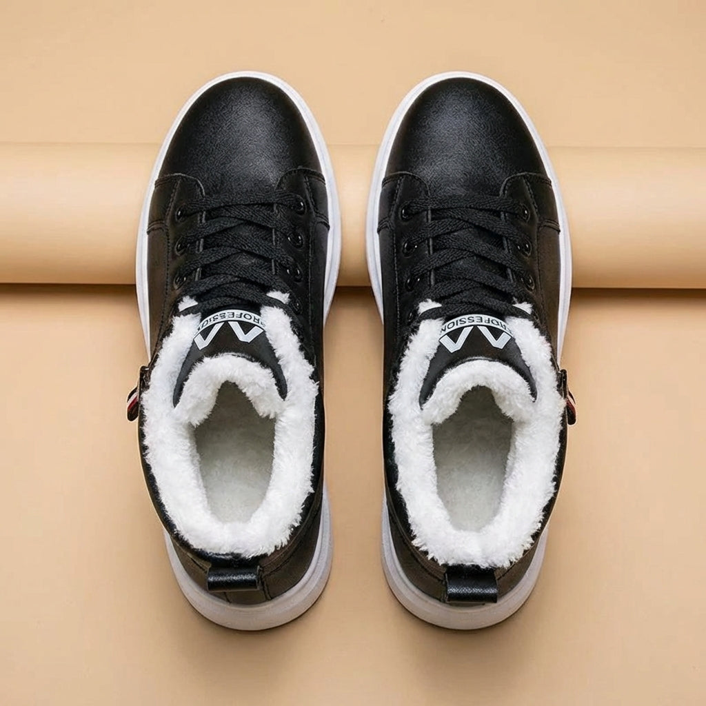 Damskie sneakersy za kostkę – Wyściółka z futra