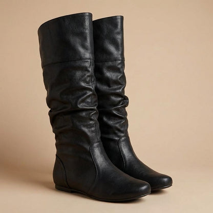 Damskie wysokie buty – Wsuwany fason do połowy łydki