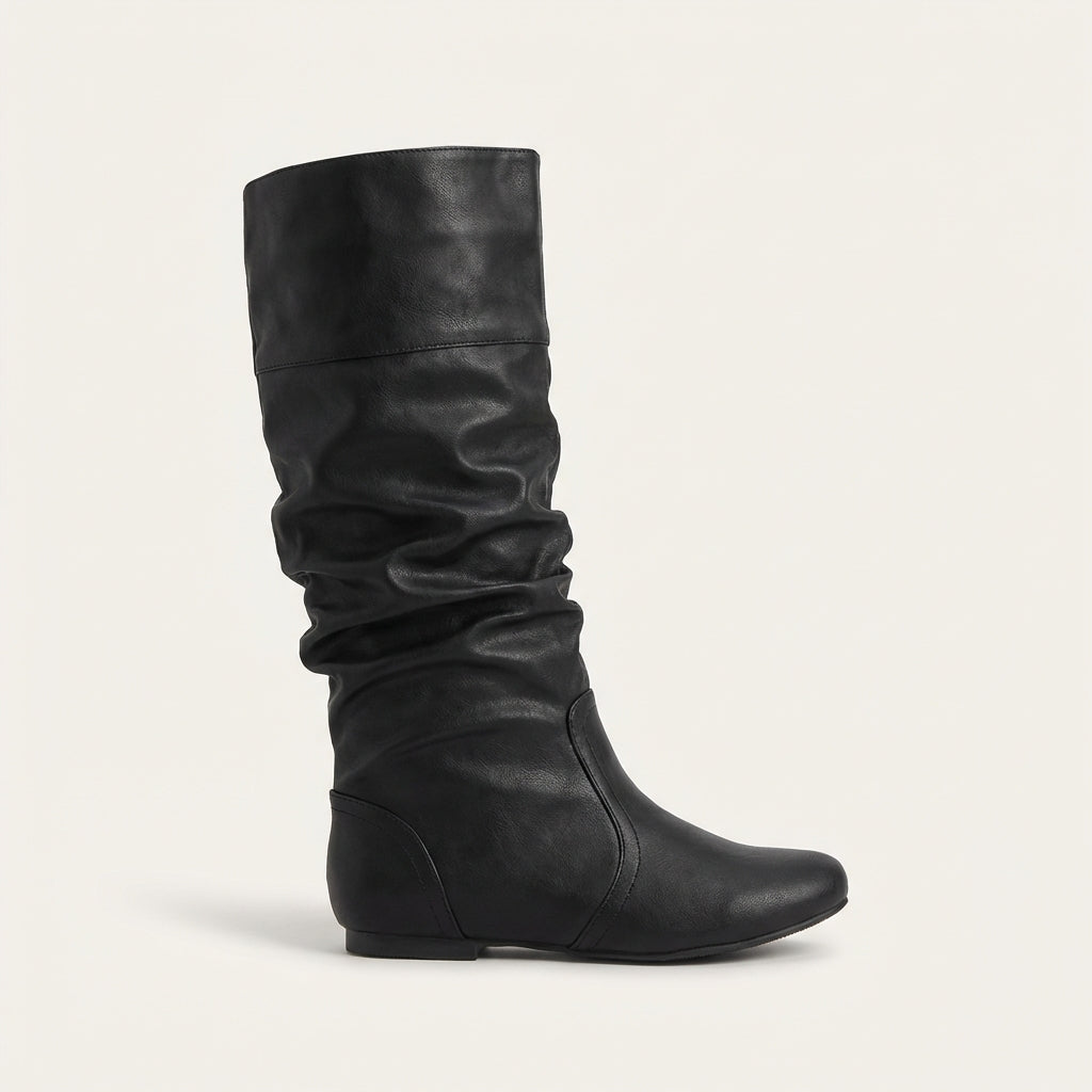 Damskie wysokie buty – Wsuwany fason do połowy łydki