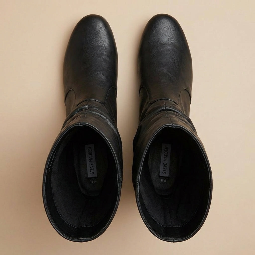 Damskie wysokie buty – Wsuwany fason do połowy łydki