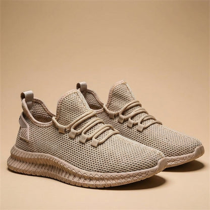 Moda Wieczna Męskie Lekkie Sneakersy z Oddychającej Siateczki