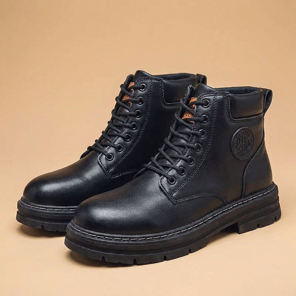 Męskie buty sznurowane – Fason z wyściełanym kołnierzem