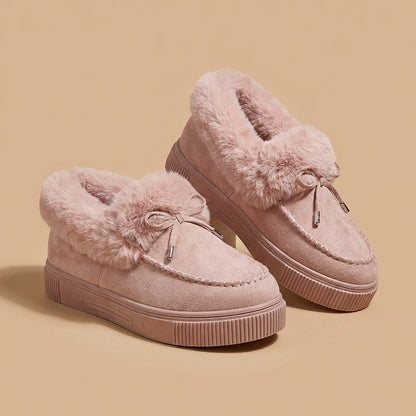 Damskie buty wsuwane – Kołnierz z futra