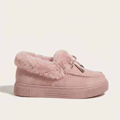 Damskie buty wsuwane – Kołnierz z futra