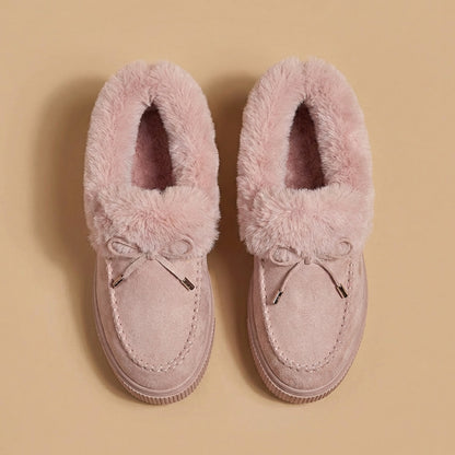 Damskie buty wsuwane – Kołnierz z futra