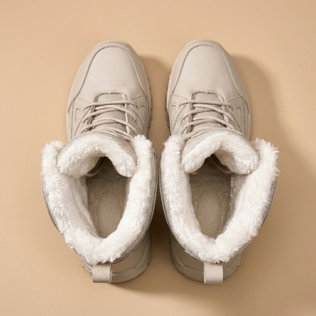 Damskie buty outdoorowe – Panelowa, wzmocniona cholewka