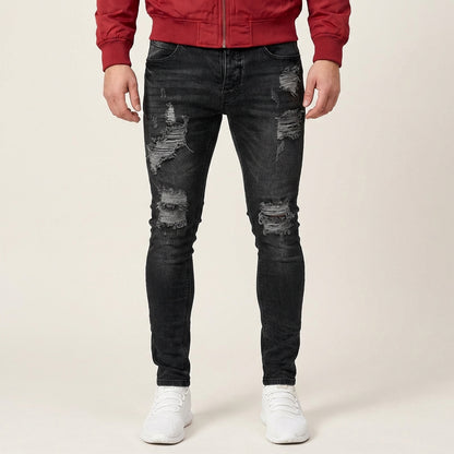 Spodnie męskie skinny – Przetarcia i detale z dziurami