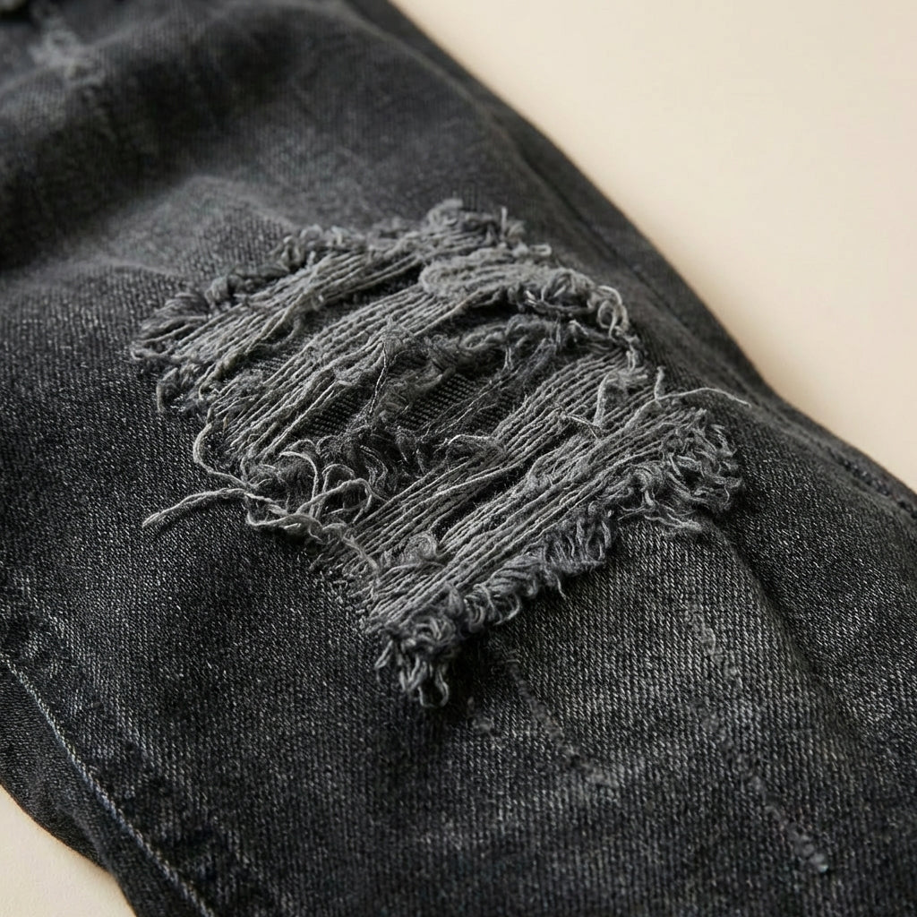 Spodnie męskie skinny – Przetarcia i detale z dziurami