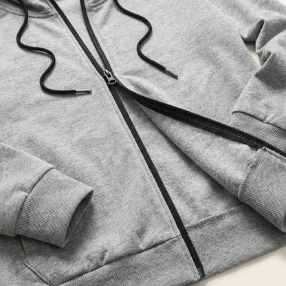 Męski komplet – Bluza rozpinana z detalami na rękawach
