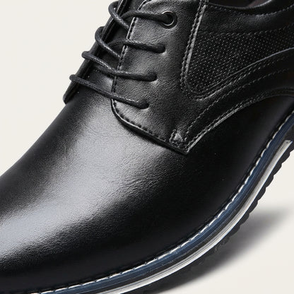 Buty męskie sznurowane – Perforowane panele boczne i sportowy spód