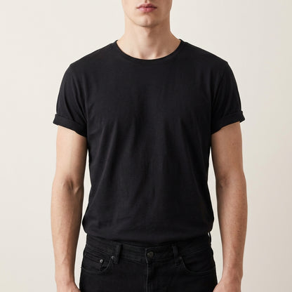 Męski T-shirt z okrągłym dekoltem – Krótki rękaw