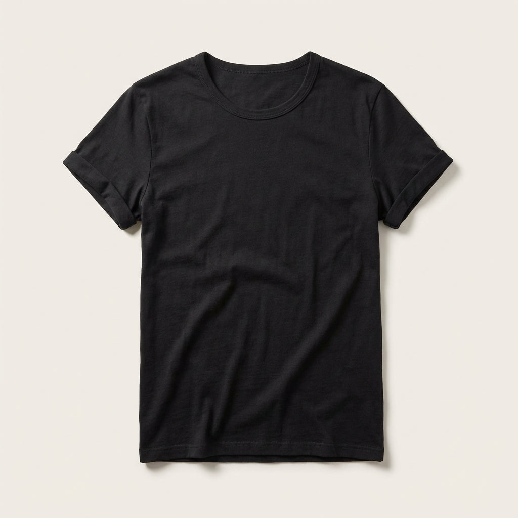 Męski T-shirt z okrągłym dekoltem – Krótki rękaw