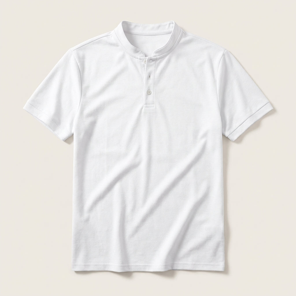Męska koszulka polo Slim Fit – Plisa z guzikami