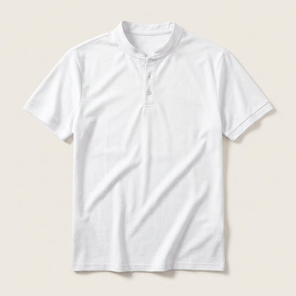 Męska koszulka polo Slim Fit – Plisa z guzikami