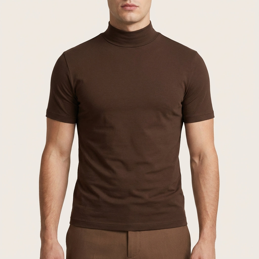 Męska koszulka Slim Fit – Wysoki dekolt