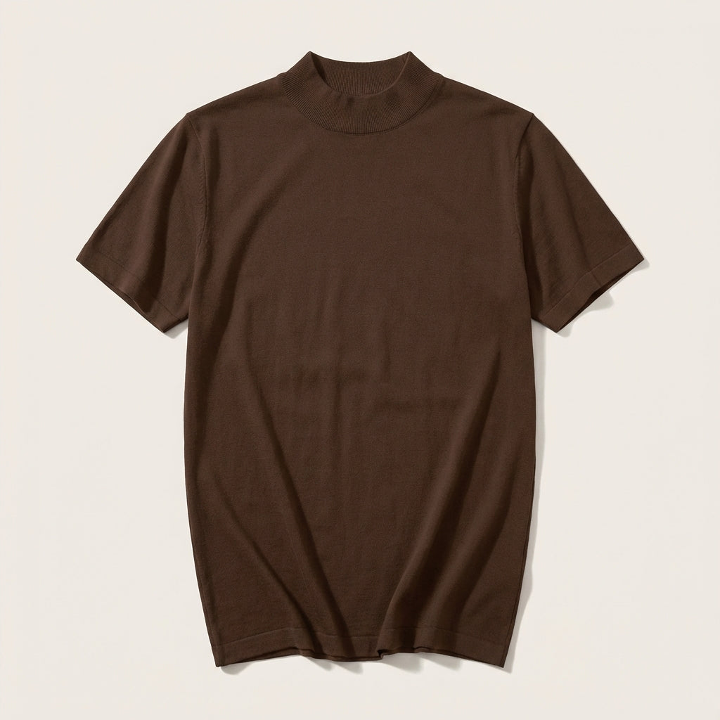 Męska koszulka Slim Fit – Wysoki dekolt