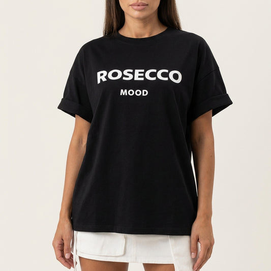 Damski T-shirt z nadrukiem – Okrągły dekolt