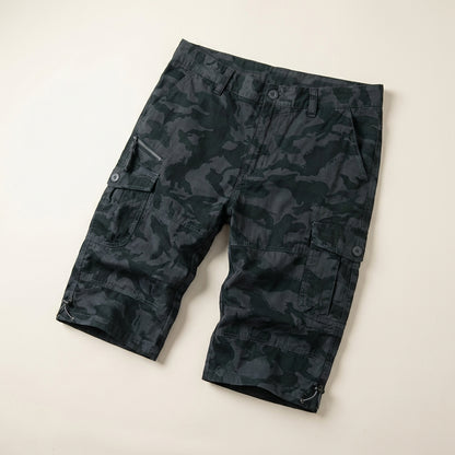 Below Knee Length	Męskie szorty cargo moro – Długość poniżej kolana